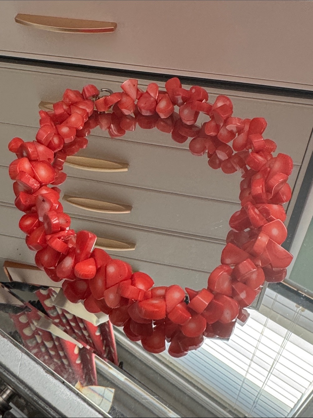 Coral  Beaded Statement Necklace - Women Accessories